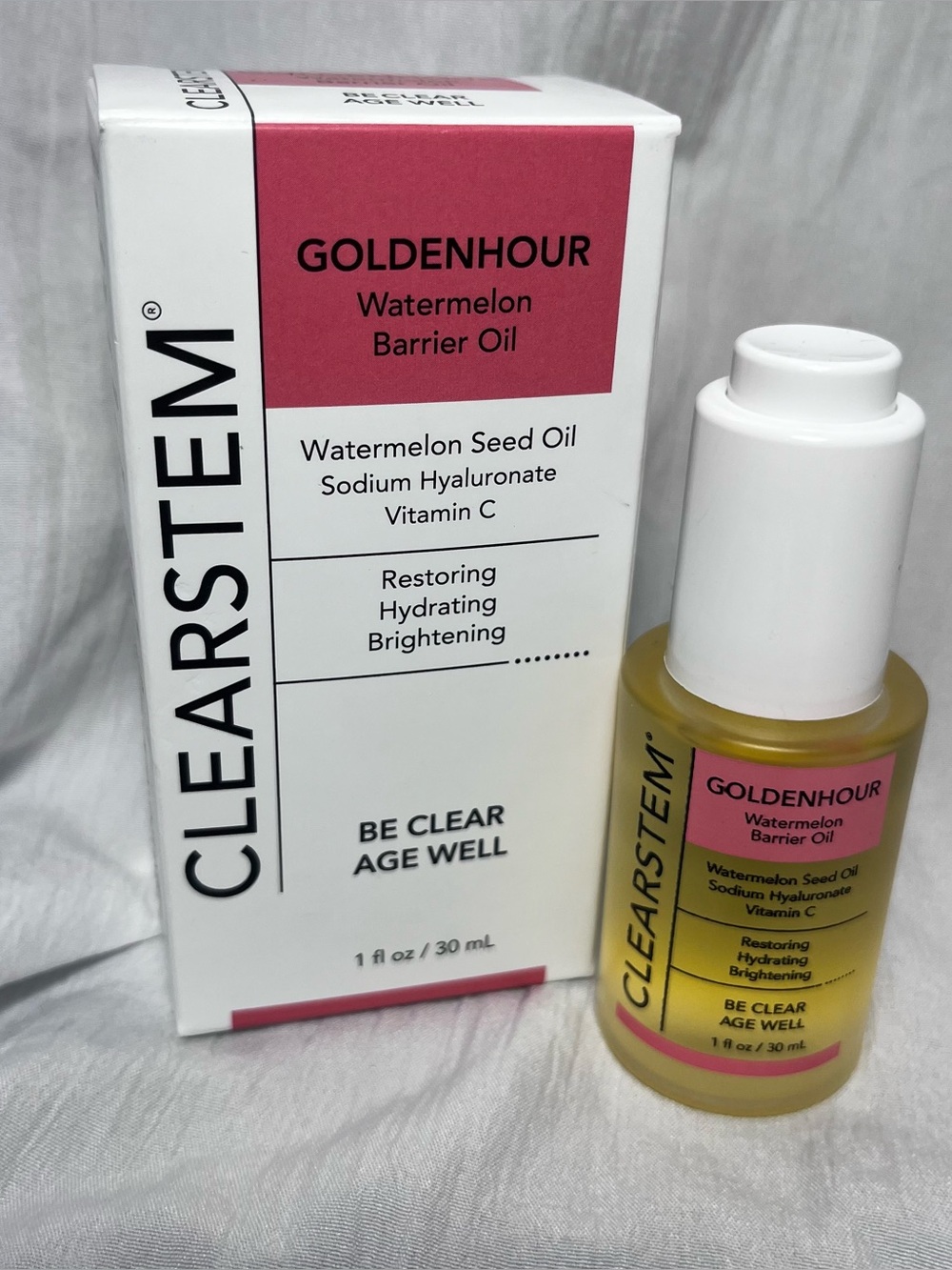 CLEARSTEM GOLDENHOUR Watermelon Barrier Oil 1oz Brand New 2/28 Hydrating